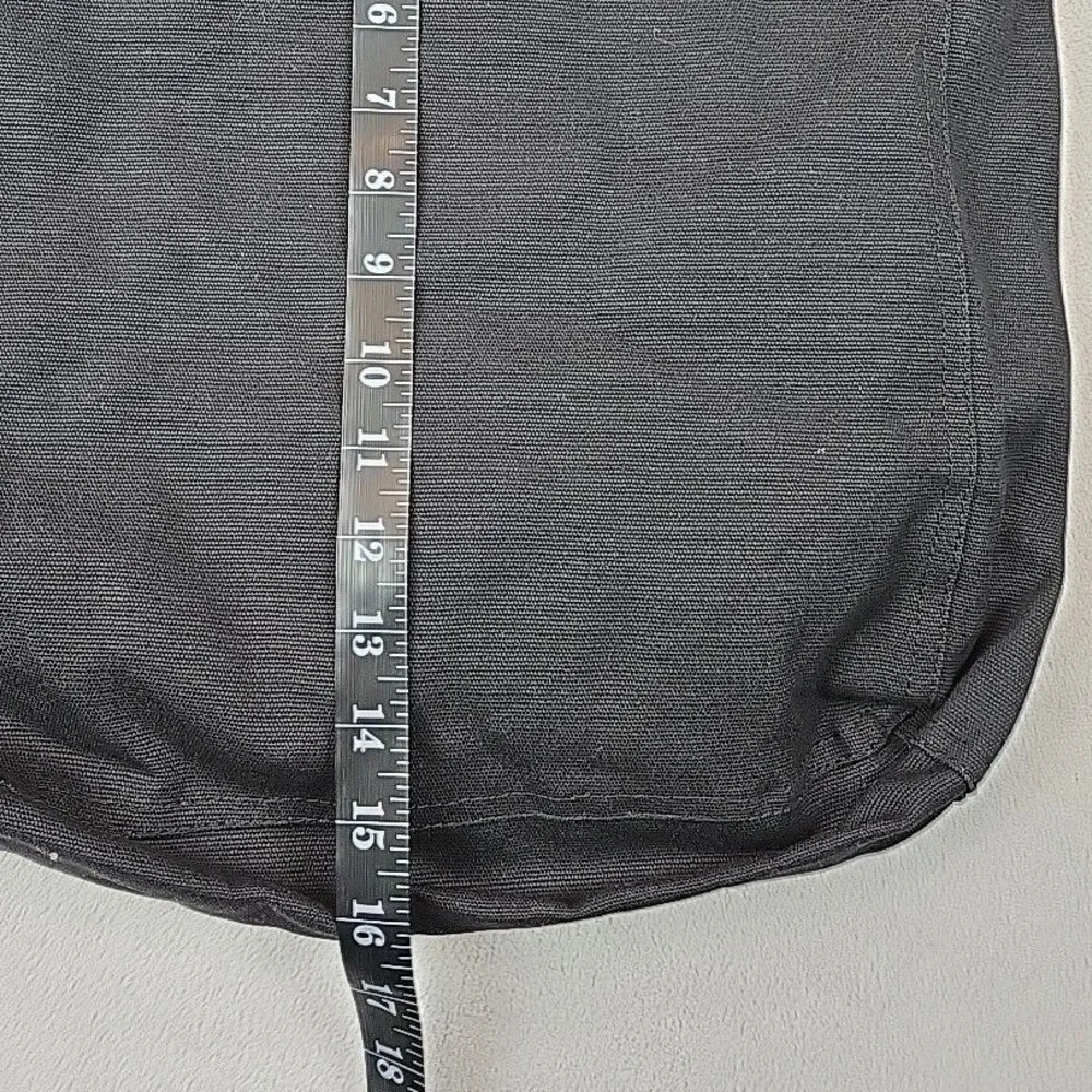 Port Authority B118 Black Canvas Tote Bag NEW 100% Cotton Cream Straps‎